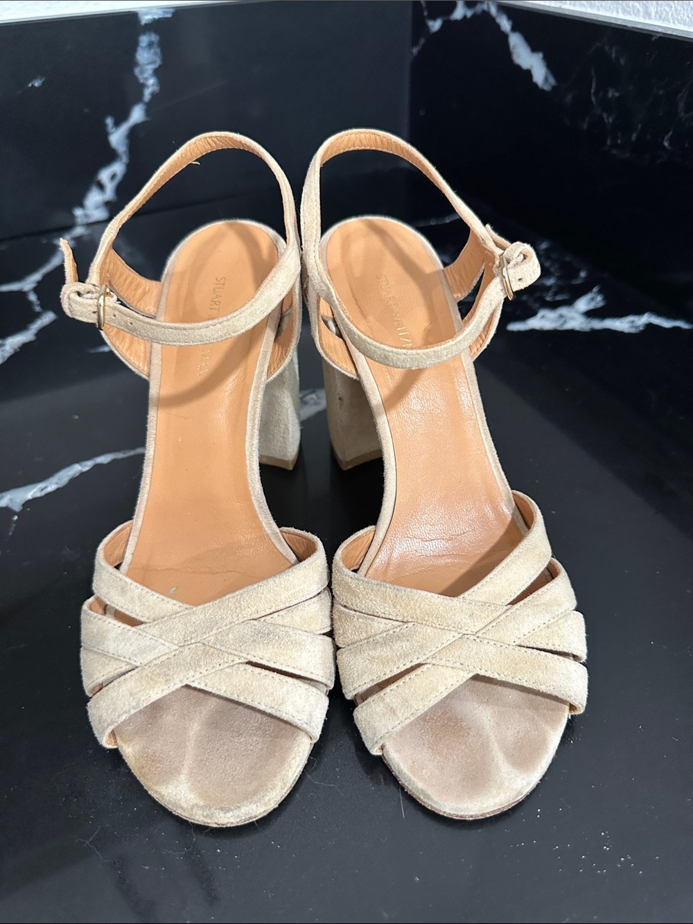Stuart Weizmann suede sandals 8.5